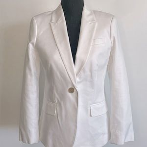 J. Crew factory, white cotton blazer.